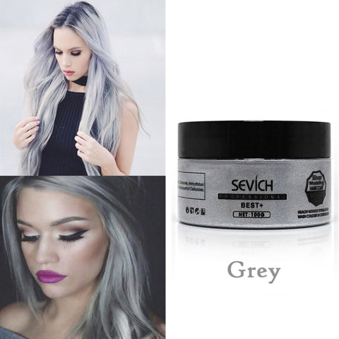 8 Colors Disposable Dyed Hair Wax Dye One-time Molding Paste Fashion Party Hairstyle Cream