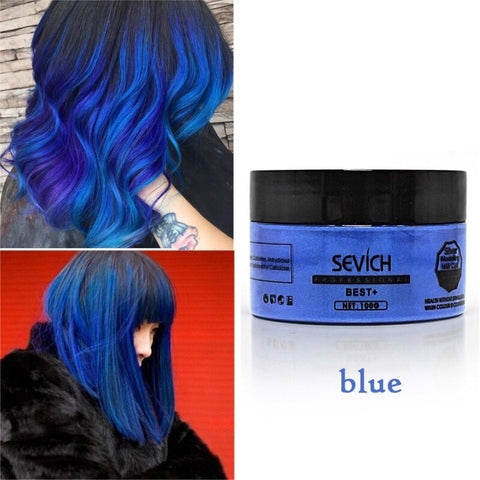 8 Colors Disposable Dyed Hair Wax Dye One-time Molding Paste Fashion Party Hairstyle Cream