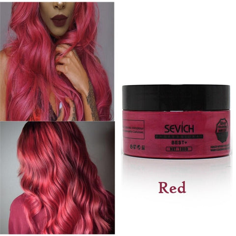 8 Colors Disposable Dyed Hair Wax Dye One-time Molding Paste Fashion Party Hairstyle Cream