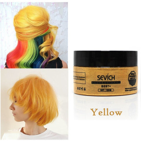 8 Colors Disposable Dyed Hair Wax Dye One-time Molding Paste Fashion Party Hairstyle Cream