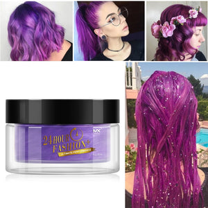 Disposable Hair Coloring Wax Hair Dye Mud No Stimulation Non-toxic Multi-color Hair Dyed Cream