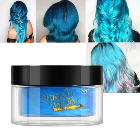 Disposable Hair Coloring Wax Hair Dye Mud No Stimulation Non-toxic Multi-color Hair Dyed Cream