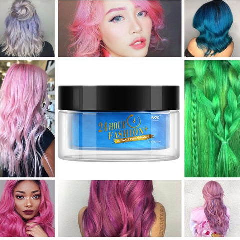 Hair Coloring Wax Disposable Hair Dye Mud No Stimulation Non-toxic Multi-color Hair Dyed Cream