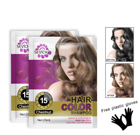 Only 15 Minutes Hair Color Shampoo Pure Plants Are Naturally Non-irritating Dyed Shampoo Hair Coloring Product