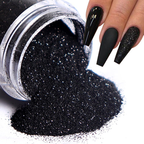 1 Box Black White Shiny Glitter Nail Dipping Powder Pigment Dust Laser Sugar Sequins Glitter DIY Nail Art Decorations Manicure