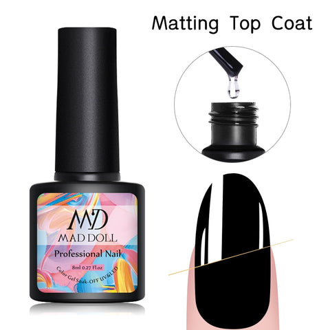 MAD DOLL Pure Colors UV Gel Polish Semi-permanent Soak Off UV Gel Varnish Long-lasting Gel Polish for Nail Art LED Gel Polish