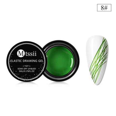 Mtssii Nail Spider Gel Web Painting Creative Nail Art UV Gel Wire Drawing Elasticity Point Line Soak Off Gel Spinner Varnishes