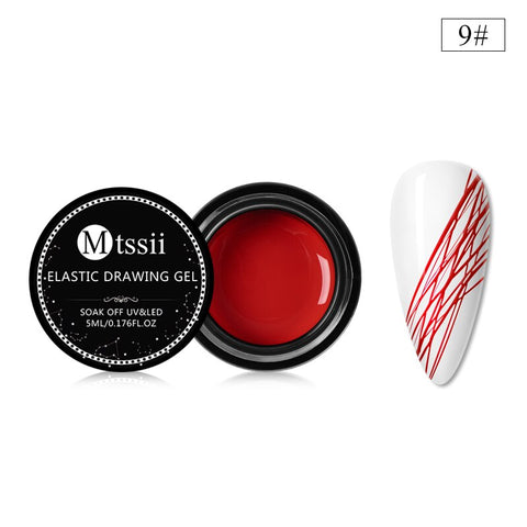 Mtssii Nail Spider Gel Web Painting Creative Nail Art UV Gel Wire Drawing Elasticity Point Line Soak Off Gel Spinner Varnishes