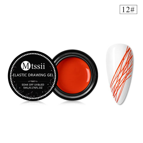 Mtssii Nail Spider Gel Web Painting Creative Nail Art UV Gel Wire Drawing Elasticity Point Line Soak Off Gel Spinner Varnishes