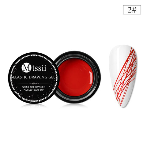 Mtssii Nail Spider Gel Web Painting Creative Nail Art UV Gel Wire Drawing Elasticity Point Line Soak Off Gel Spinner Varnishes