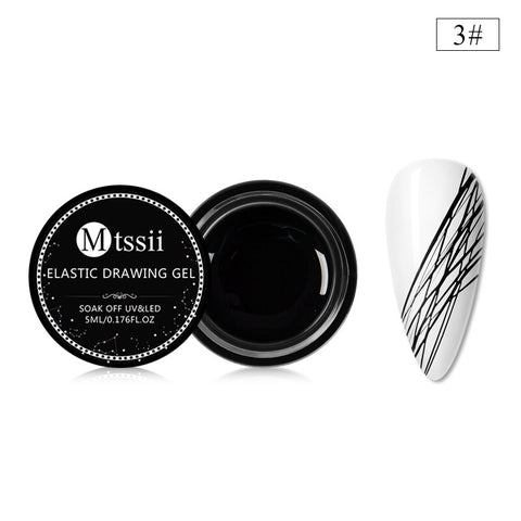 Mtssii Nail Spider Gel Web Painting Creative Nail Art UV Gel Wire Drawing Elasticity Point Line Soak Off Gel Spinner Varnishes