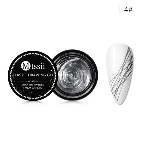 Mtssii Nail Spider Gel Web Painting Creative Nail Art UV Gel Wire Drawing Elasticity Point Line Soak Off Gel Spinner Varnishes