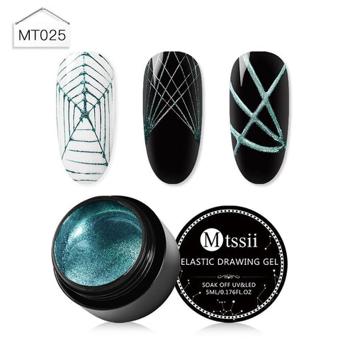 Mtssii Nail Spider Gel Web Painting Creative Nail Art UV Gel Wire Drawing Elasticity Point Line Soak Off Gel Spinner Varnishes