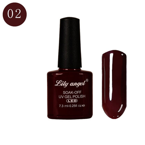 LILY ANGEL Nail Art Design Manicure  110 Color 7.3Ml Soak Off Enamel New Gel Polish LED UV Gel Nail Polish Lacquer 1-38