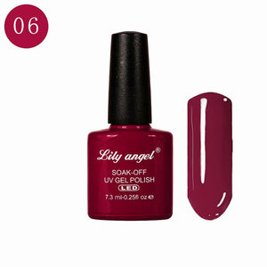 LILY ANGEL Nail Art Design Manicure  110 Color 7.3Ml Soak Off Enamel New Gel Polish LED UV Gel Nail Polish Lacquer 1-38