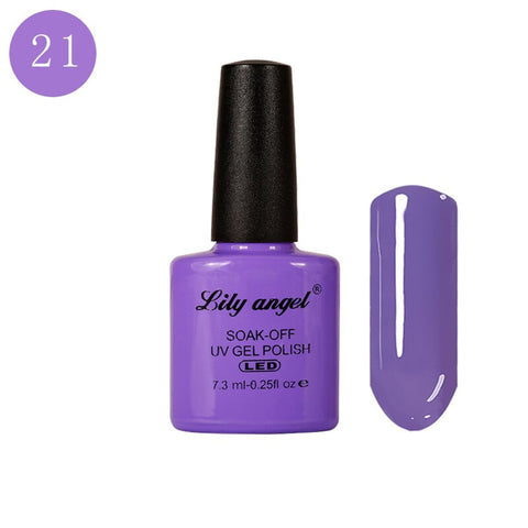 LILY ANGEL Nail Art Design Manicure  110 Color 7.3Ml Soak Off Enamel New Gel Polish LED UV Gel Nail Polish Lacquer 1-38