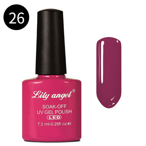 LILY ANGEL Nail Art Design Manicure  110 Color 7.3Ml Soak Off Enamel New Gel Polish LED UV Gel Nail Polish Lacquer 1-38