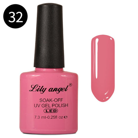 LILY ANGEL Nail Art Design Manicure  110 Color 7.3Ml Soak Off Enamel New Gel Polish LED UV Gel Nail Polish Lacquer 1-38