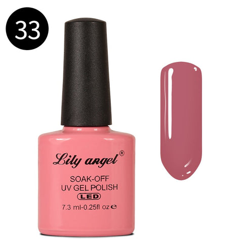 LILY ANGEL Nail Art Design Manicure  110 Color 7.3Ml Soak Off Enamel New Gel Polish LED UV Gel Nail Polish Lacquer 1-38