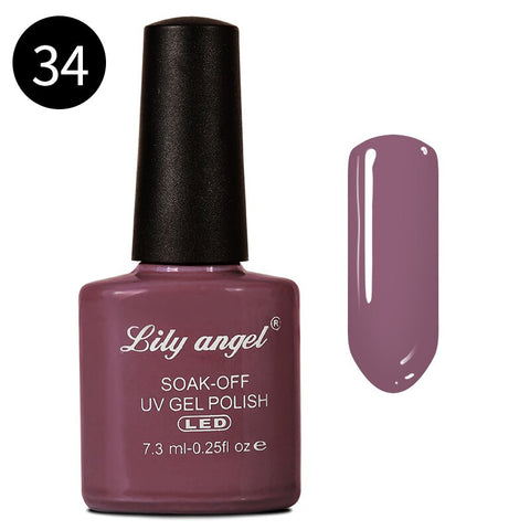 LILY ANGEL Nail Art Design Manicure  110 Color 7.3Ml Soak Off Enamel New Gel Polish LED UV Gel Nail Polish Lacquer 1-38