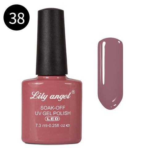LILY ANGEL Nail Art Design Manicure  110 Color 7.3Ml Soak Off Enamel New Gel Polish LED UV Gel Nail Polish Lacquer 1-38