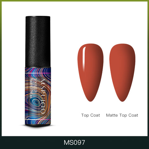 MSRUIOO 5ml Gel Nail Polish Semi Permanent Soak Off UV Gel Nail Art UV Gel Varnish Long Lasting Rose Gold Glitter Nail Polish