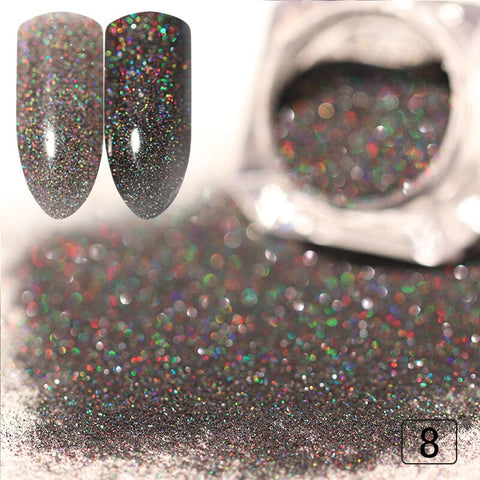 Nail Shimmer Powder Shining Rose Gold Metal Mirror Effect Nail Chrome Pigment Holographic Dust Nail Art Decoration Glitter