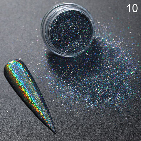 Nail Shimmer Powder Shining Rose Gold Metal Mirror Effect Nail Chrome Pigment Holographic Dust Nail Art Decoration Glitter