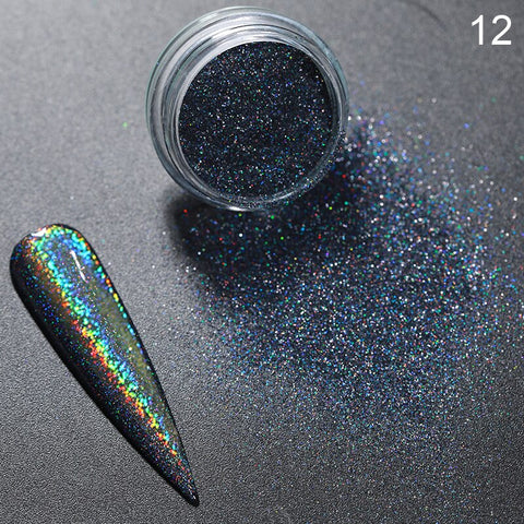 Nail Shimmer Powder Shining Rose Gold Metal Mirror Effect Nail Chrome Pigment Holographic Dust Nail Art Decoration Glitter