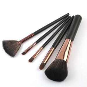 Makeup Brush Set 5 pcs 2 Color Wooden Handle Make Up Brushrs For Face Makeup Foundation Power Eyeshadow Fan Shape Beauty Tools