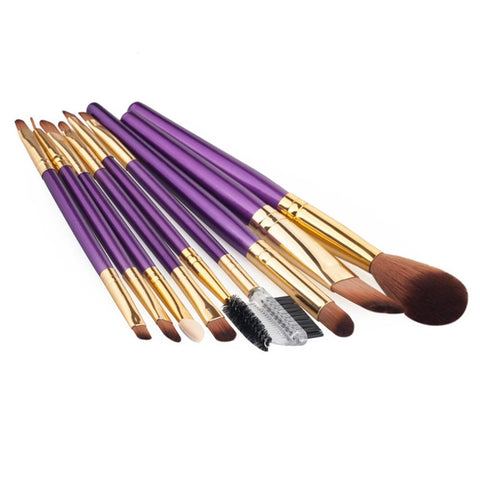 9Pcs Professional Cosmetic Blush Lip Makeup Brush Eyebrow Eyeliner Beauty Brushes Tool Set Tools Make-Up Toiletry Kit 3 Colors