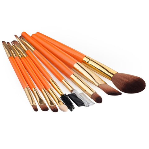 9Pcs Professional Cosmetic Blush Lip Makeup Brush Eyebrow Eyeliner Beauty Brushes Tool Set Tools Make-Up Toiletry Kit 3 Colors