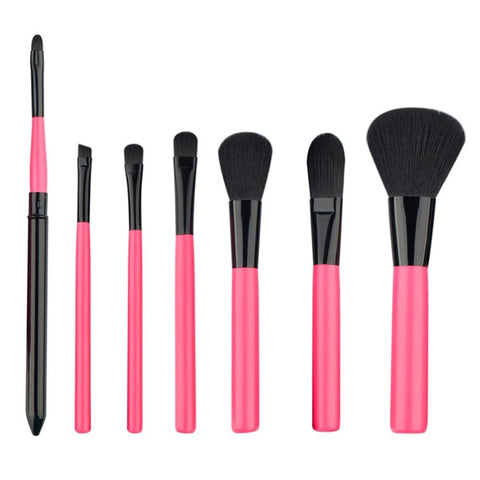 Pink & Black Makeup Brushes 7Pcs Professional Foundation Make Up Brush Tools Set Kit For Eye Shadow Palette Cosmetic Brushes