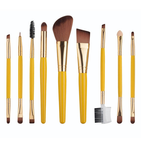 9pcs Makeup Brushes Professional Set Cosmetic Blush Lip Make Up Brush Eyebrow Eyeliner Beauty Brushes Tool Set Chic Design