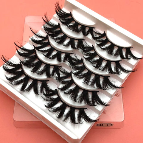 5Pairs 3D Mink Hair False Eyelashes Natural/Thick Long Eye Lashes Wispy Makeup Beauty Extension Tools