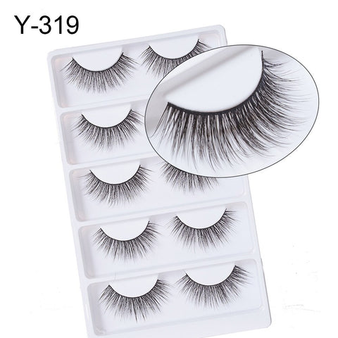 Yelix 5 Pairs False Eyelashes Natural Makeup 3d Mink Lashes Long Wispy /Natural/Fluffy Reusable Eye Lashes faux cils