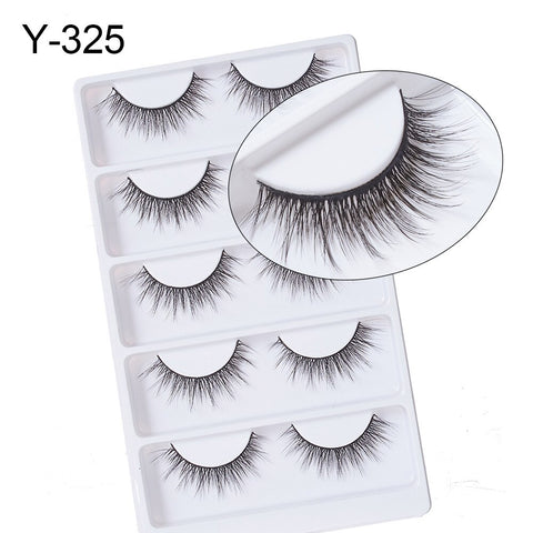 Yelix 5 Pairs False Eyelashes Natural Makeup 3d Mink Lashes Long Wispy /Natural/Fluffy Reusable Eye Lashes faux cils