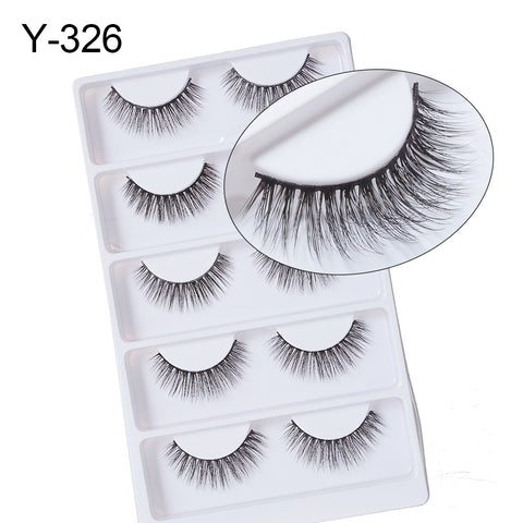 Yelix 5 Pairs False Eyelashes Natural Makeup 3d Mink Lashes Long Wispy /Natural/Fluffy Reusable Eye Lashes faux cils