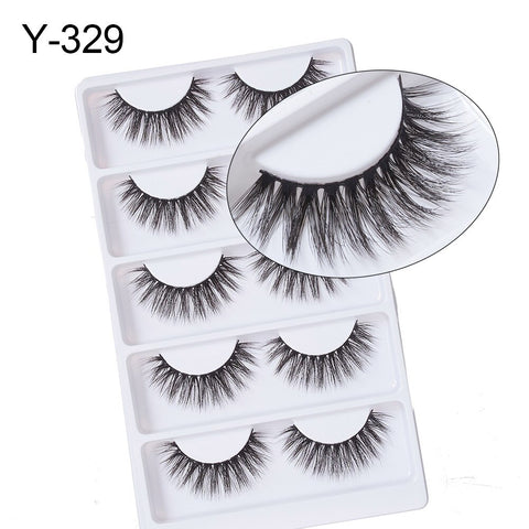 Yelix 5 Pairs False Eyelashes Natural Makeup 3d Mink Lashes Long Wispy /Natural/Fluffy Reusable Eye Lashes faux cils