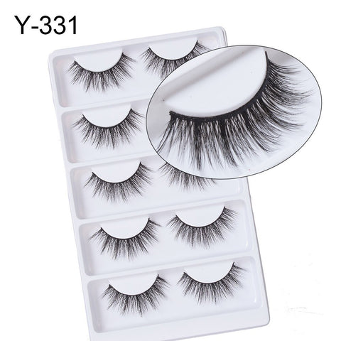 Yelix 5 Pairs False Eyelashes Natural Makeup 3d Mink Lashes Long Wispy /Natural/Fluffy Reusable Eye Lashes faux cils