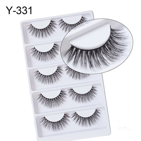 Yelix 5 Pairs False Eyelashes Natural Makeup 3d Mink Lashes Long Wispy /Natural/Fluffy Reusable Eye Lashes faux cils