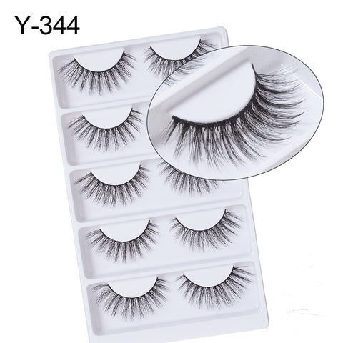 Yelix 5 Pairs False Eyelashes Natural Makeup 3d Mink Lashes Long Wispy /Natural/Fluffy Reusable Eye Lashes faux cils