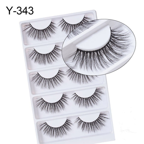 Yelix 5 Pairs False Eyelashes Natural Makeup 3d Mink Lashes Long Wispy /Natural/Fluffy Reusable Eye Lashes faux cils