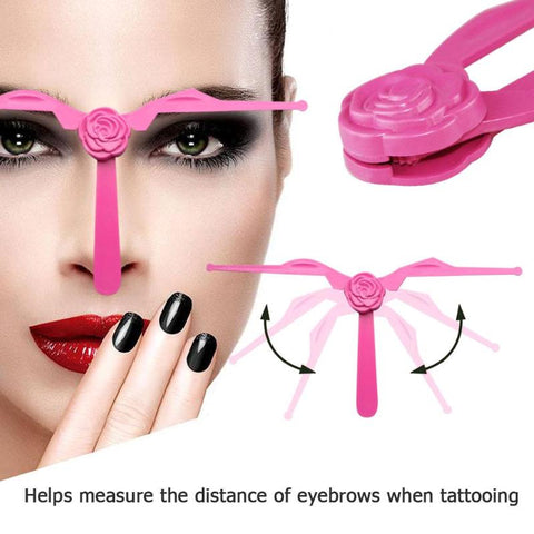 Foldable DIY Eyebrow Template Eyebrow Shape Stencils Eyeliner Beauty Ruler Makeup Accessories Tools