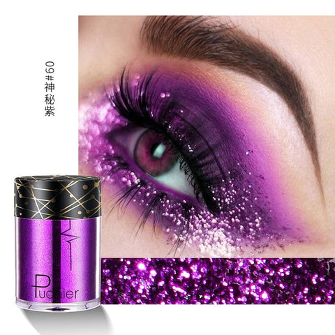 Pudaier New Sequin Glitter Makeup for Eyes Face Easy to Wear Sparkles Eyeshadow Diamond Shines Color Rich Glitter Shimmer Powder