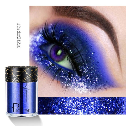 Pudaier New Sequin Glitter Makeup for Eyes Face Easy to Wear Sparkles Eyeshadow Diamond Shines Color Rich Glitter Shimmer Powder