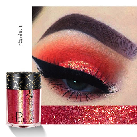 Pudaier New Sequin Glitter Makeup for Eyes Face Easy to Wear Sparkles Eyeshadow Diamond Shines Color Rich Glitter Shimmer Powder